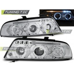 Faros Angel Eyes Cromados Para Audi A4 01.99-09.00