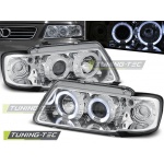 Faros Angel Eyes Cromados Para Audi A3 8l 08.96-08.00