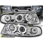 Faros Angel Eyes Cromados Para Audi A4 11.94-12.98