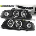 Faros Angel Eyes Negro Para Audi A4 11.94-12.98
