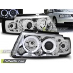 Faros delanteros angel eyes cromado para VW Passat B5 3B 11.96-08.00 LPVW12