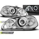 Faros delanteros Honda Civic 09.95-02.99 angel eyes cromado LPHO04