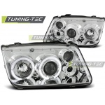 Faros delanteros angel eyes cromado para VW Bora 09.98-07.05 LPVW14