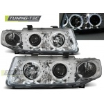 Faros Angel Eyes Cromados Para Seat Leon / Toledo 04.99-08.04