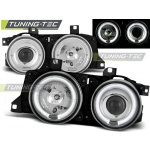 Faros Angel Eyes Cromados Para Bmw E32/E3