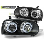 Faros delanteros angel eyes negro para VW Golf 3 09.91-08.97 LPVW10