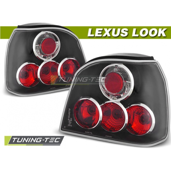 Pilotos Traseros Negro Para Vw Golf 3 09.91-08.97