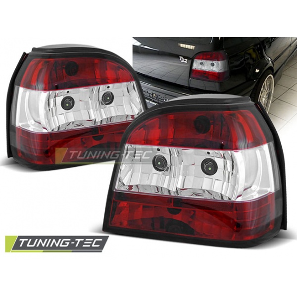 Luces Traseras Rojo Blanco Para Vw Golf 3 09.91-08.97