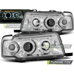 Faros Angel Eyes Cromados Para Audi 80 B4 09.91-04.96