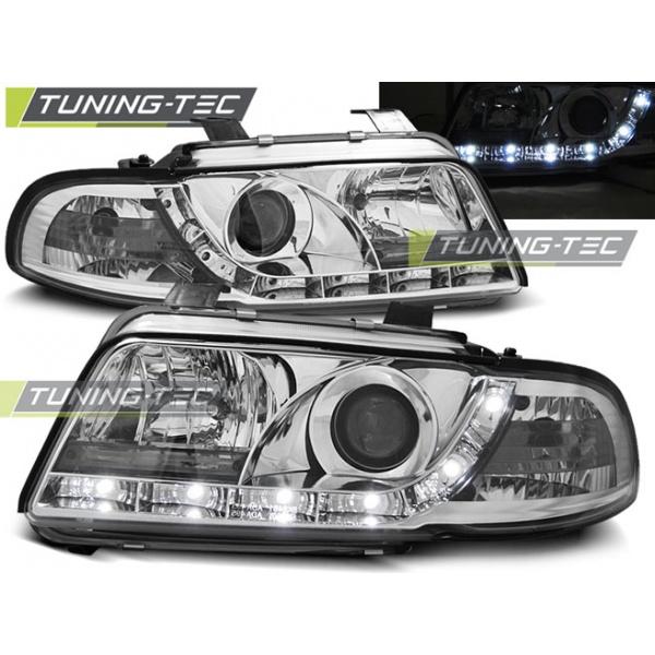 Faros Delanteros Daylight Crome Para Audi A4 11.94-12.98