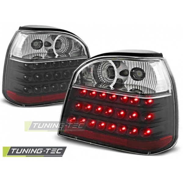 Pilotos Traseros Led Negro Para Vw Golf 3 09.91-08.97