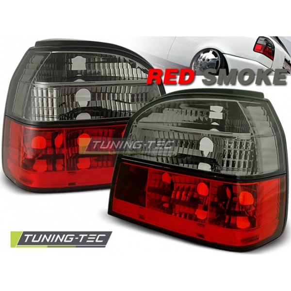 Pilotos Traseros Rojo Humo Para Vw Golf 3 09.91-08.97