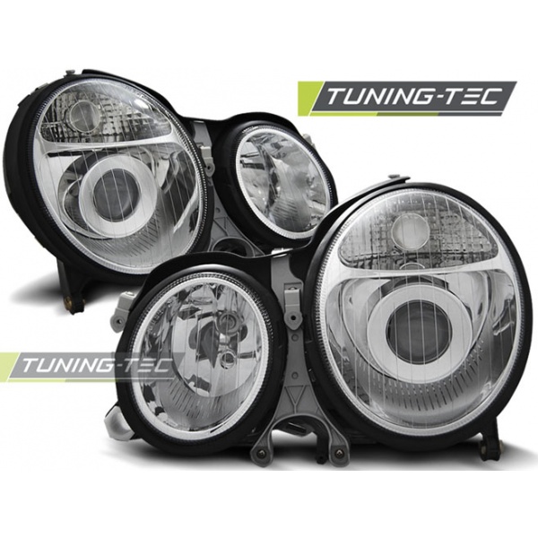 Faros Cromados Para Mercedes W210 E-Klasa 06.99-03.02