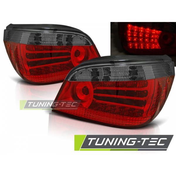 Pilotos Traseros Led Rojo Humo Para Bmw E60 07.03-07
