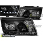 Faros Delanteros Daylight Black Para Vw Bora 09.98-05.05