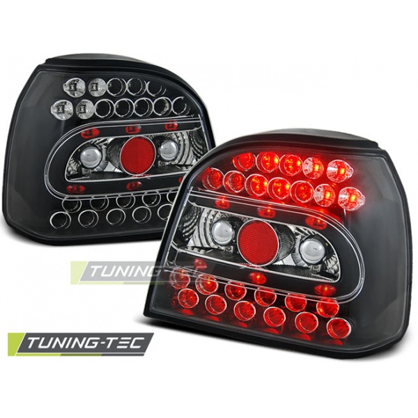 Pilotos Traseros Led Negro Para Vw Golf 3 09.91-08.97