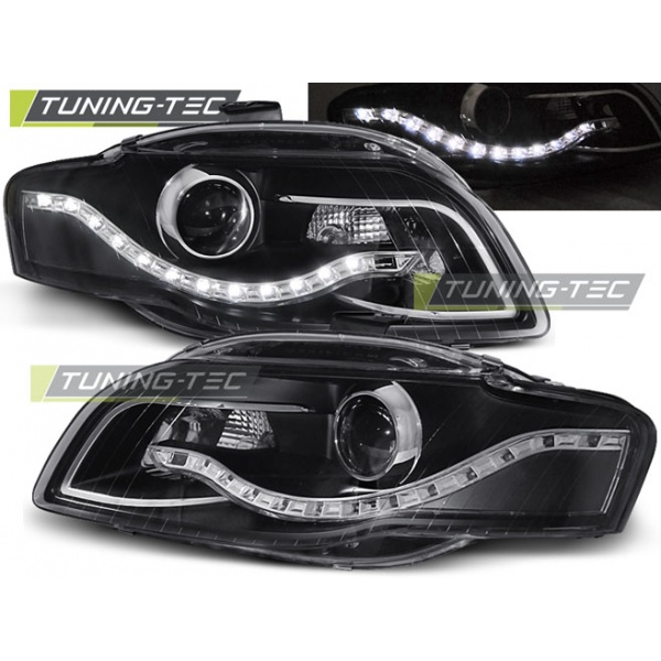 Faros Daylight Black Para Audi A4 B7 11.04-03.08