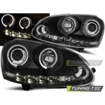 Faros delanteros angel eyes negro para VW Golf 5 10.03-09 LPVWB8