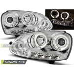 Faros delanteros angel eyes cromado para VW Golf 5 10.03-09 LPVWB7