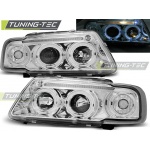 Faros Angel Eyes Cromados Para Audi A3 8l 08.96-08.00