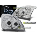 Faros delanteros Toyota Land cruiser 120 03-09 angel eyes cromado LPTO05