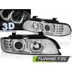 Faros Angel Eyes 3d Cromados Para Bmw E39 09.95-06.03