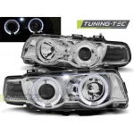 Faros Angel Eyes Cromados Para Bmw E38 09.98-07.01