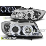 Faros Angel Eyes Cromados Para Bmw E90/E91 03.05-08.08