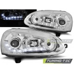 Faros Delanteros Daylight Crome Para Vw Golf 5
