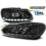 Faros True Drl Negro Para Vw Golf 6 10.08-12