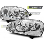 Faros Delanteros Daylight Crome Para Vw Golf 5 03-08