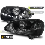 Faros Xenon Daylight Negro Para Vw Golf 5 03-08