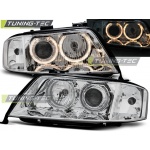 Faros Angel Eyes Cromados Para Audi A6 05.97-09.99
