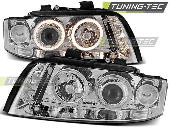 3104_0.jpg Faros Angel Eyes Cromados Para Audi A4 10.00-10.04 - Imagen 1