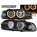 Faros Xenon Angel Eyes Negro Para Bmw E39 09.95-06.03