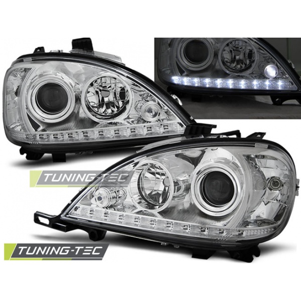 Faros Delanteros Daylight Chrome Para Mercedes W163 Ml M-Klasa 09.01-05