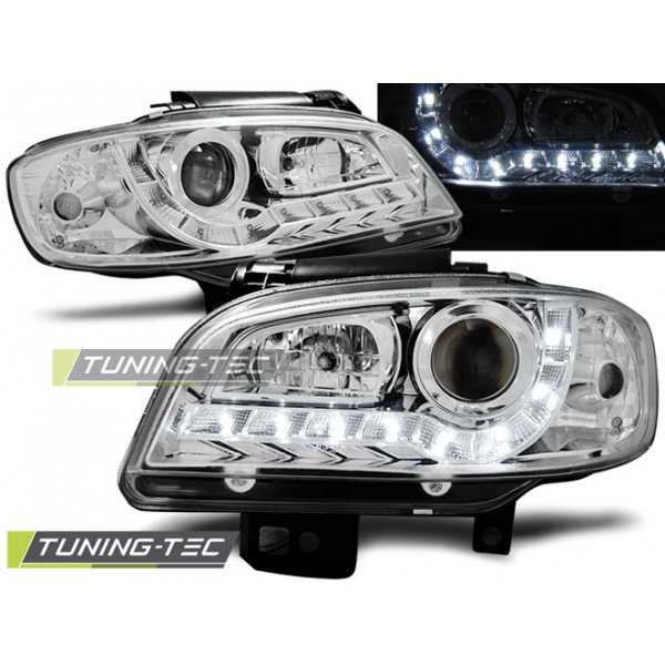 Faros Delanteros Daylight Crome Para Seat Ibiza/Cordoba 09.99-03.02