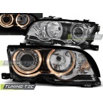Faros Angel Eyes Cromados Para Bmw E46 09.01-03.03 Coupe Cabrio