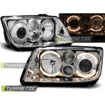 Faros delanteros angel eyes cromado para VW Bora 09.98-07.05 LPVWB9