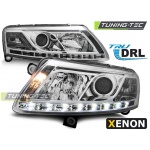 Faros De Xenon True Drl Chrome Para Audi A6 C6 04.04-08