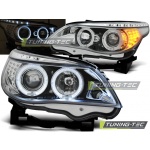 Faros Angel Eyes Cromo Led Indicador Para Bmw E60/E61 03-07
