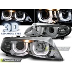 Faros Angel Eyes 3d Cromados Para Bmw E46 09.01-03.05 S/T