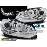 Faros True Drl Cromados Para Vw Golf 6 10.08-12