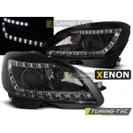 Faros Xenon Daylight Negro Para Mercedes W204 07-10