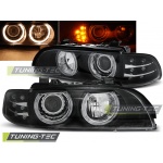 Faros Delanteros Angel Eyes Negro Led Indicador Bmw E39 09.95-06.03