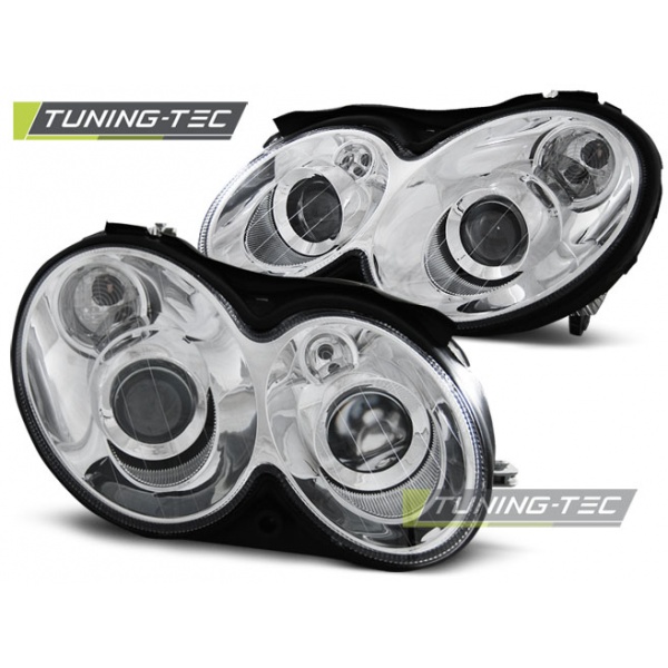 Faros Cromados Para Mercedes Clk W209 03-10