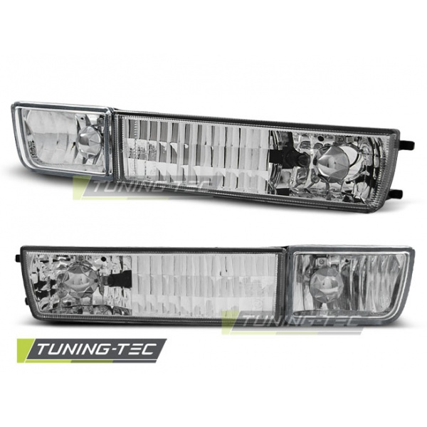 Direccion Delantera Con Faros Antiniebla Cromados Para Vw Golf 3 / Vento