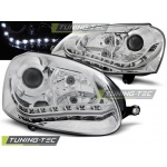 Faros Delanteros Daylight Crome Para Vw Golf 5