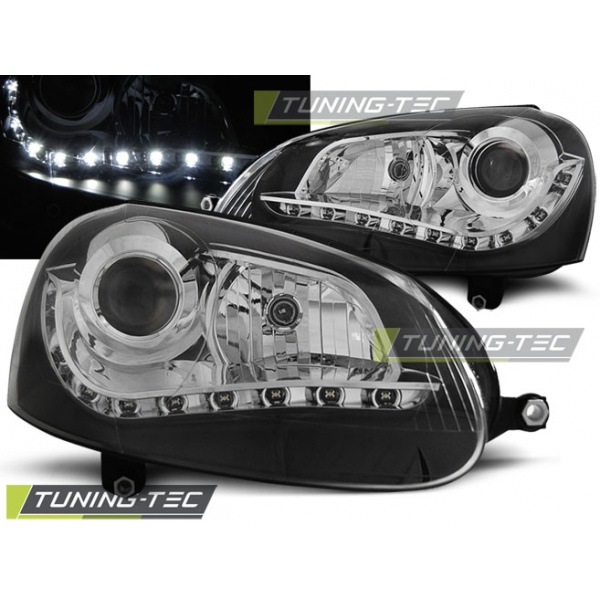 Faros Delanteros Daylight Black Para Vw Golf 5