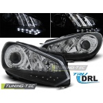Faros True Drl Negro Para Vw Golf 6 10.08- 12